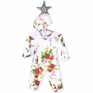 6 Month Baby Girl Floral Kimono Set Infant Outfit Babies Girls White